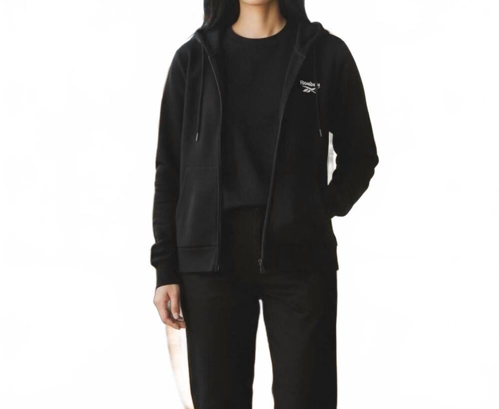 NEW REEBOK women's long sleeves hoodie in black